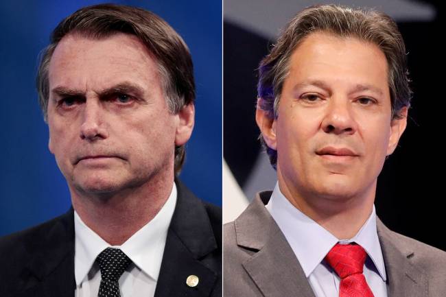 Jair Bolsonaro e Fernando Haddad