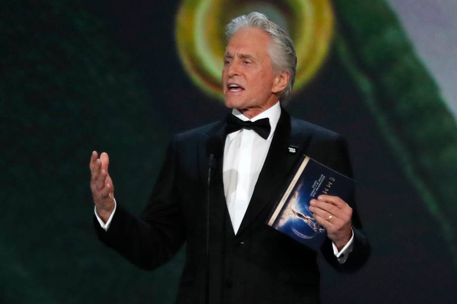 O ator Michael Douglas durante a cerimônia de premiação do Emmy Awards - 17/09/2018