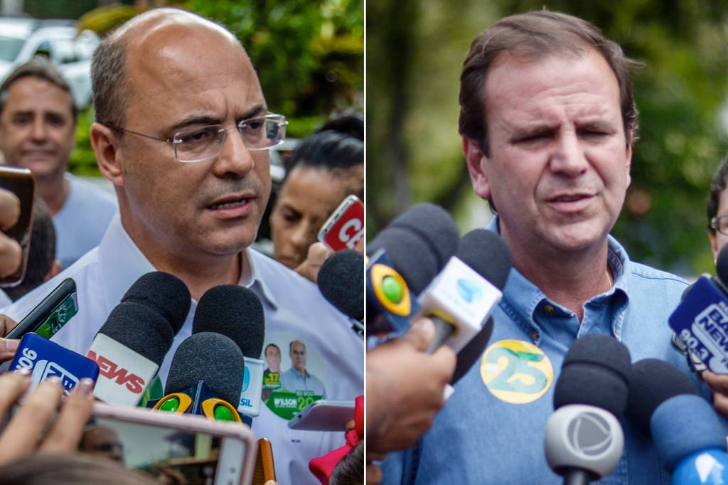Witzel diz que expectativa é de vitória; Paes está otimista com pesquisas