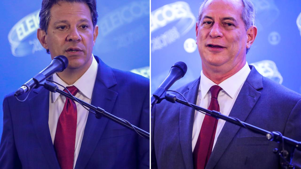 Fernando Haddad (PT) e Ciro Gomes (PDT)
