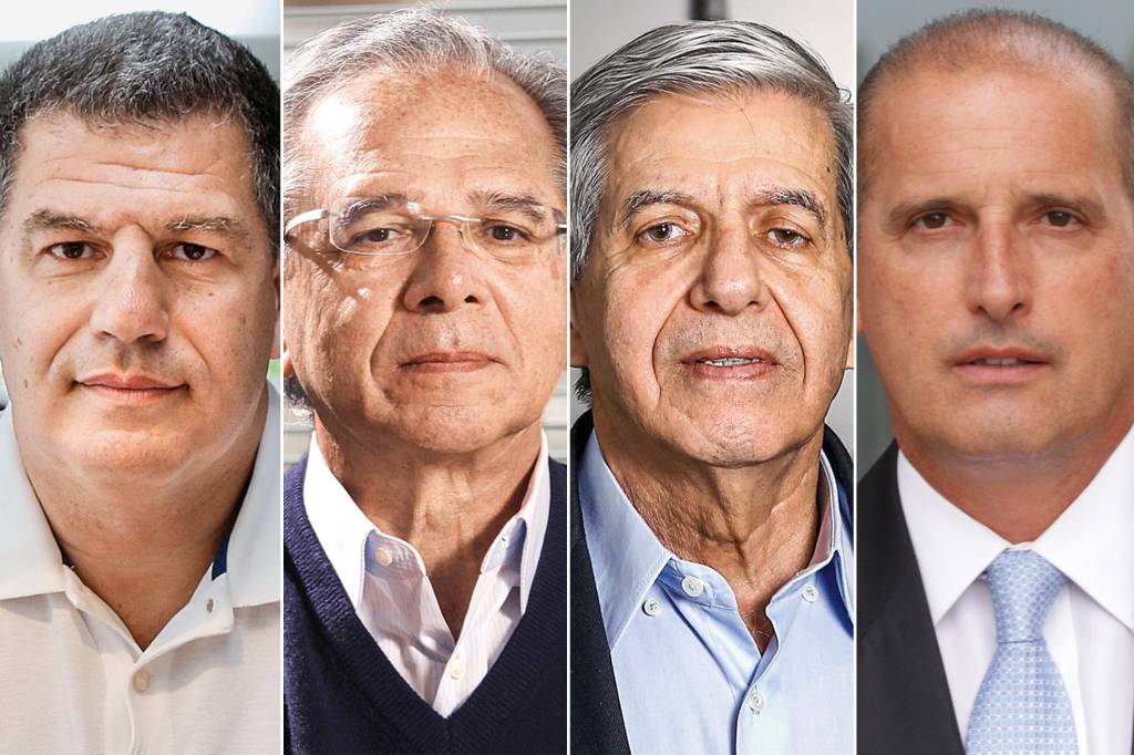 Gustavo Bebianno, Paulo Guedes, General Heleno e Onyx Lorenzoni Gustavo Bebianno, Paulo Guedes, General Heleno e Onyx Lorenzoni