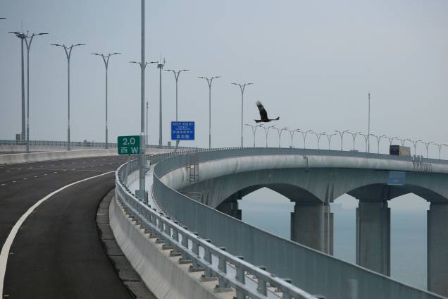Vista geral de um trecho da ponte Hong Kong-Zhuhai-Macau (HKZM) em Hong Kong - 19/10/2018 Vista geral de um trecho da ponte Hong Kong-Zhuhai-Macau (HKZM) em Hong Kong - 19/10/2018
