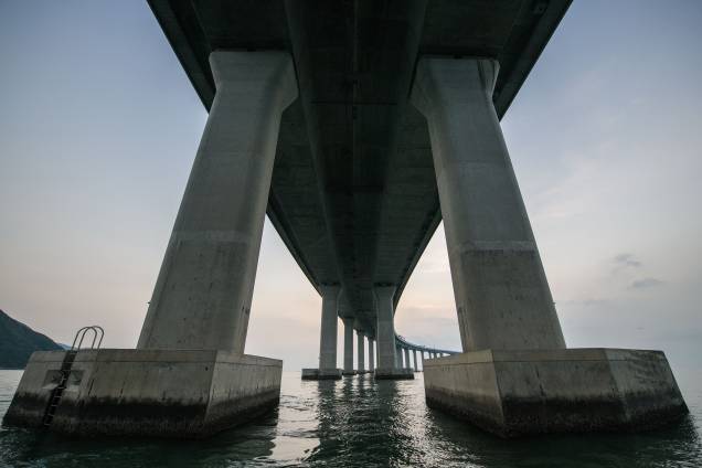 Vista geral de um trecho da ponte Hong Kong-Zhuhai-Macau (HKZM) em Hong Kong - 22/10/2018 Vista geral de um trecho da ponte Hong Kong-Zhuhai-Macau (HKZM) em Hong Kong - 22/10/2018