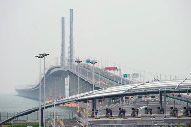 Vista geral da ponte Hong Kong-Zhuhai-Macau após a sua cerimônia de abertura em Zhuhai, China - 23/10/2018 Vista geral da ponte Hong Kong-Zhuhai-Macau após a sua cerimônia de abertura em Zhuhai, China - 23/10/2018