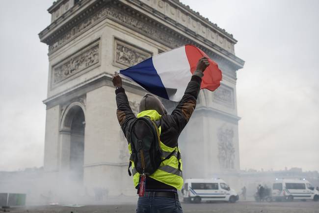 Protesto contra preço dos combustíveis na França