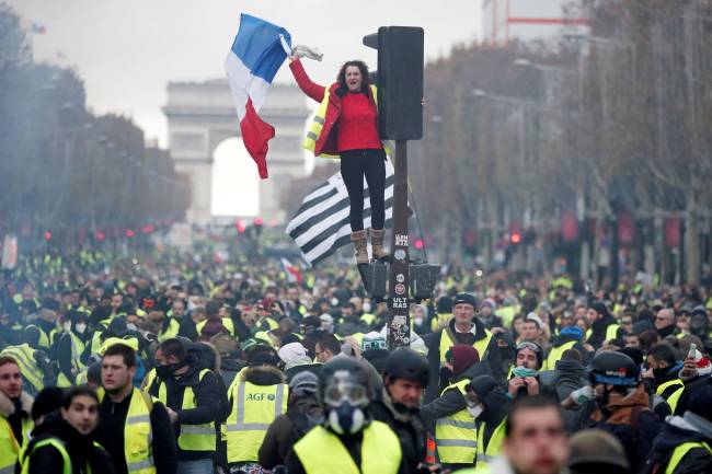 Protesto contra preço dos combustíveis na França