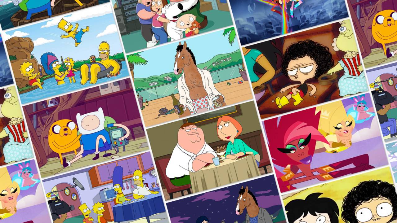 Super Drags, Simpsons, Family Guy, Irmão do Jorel, Hora da Aventura e Bojack Horseman