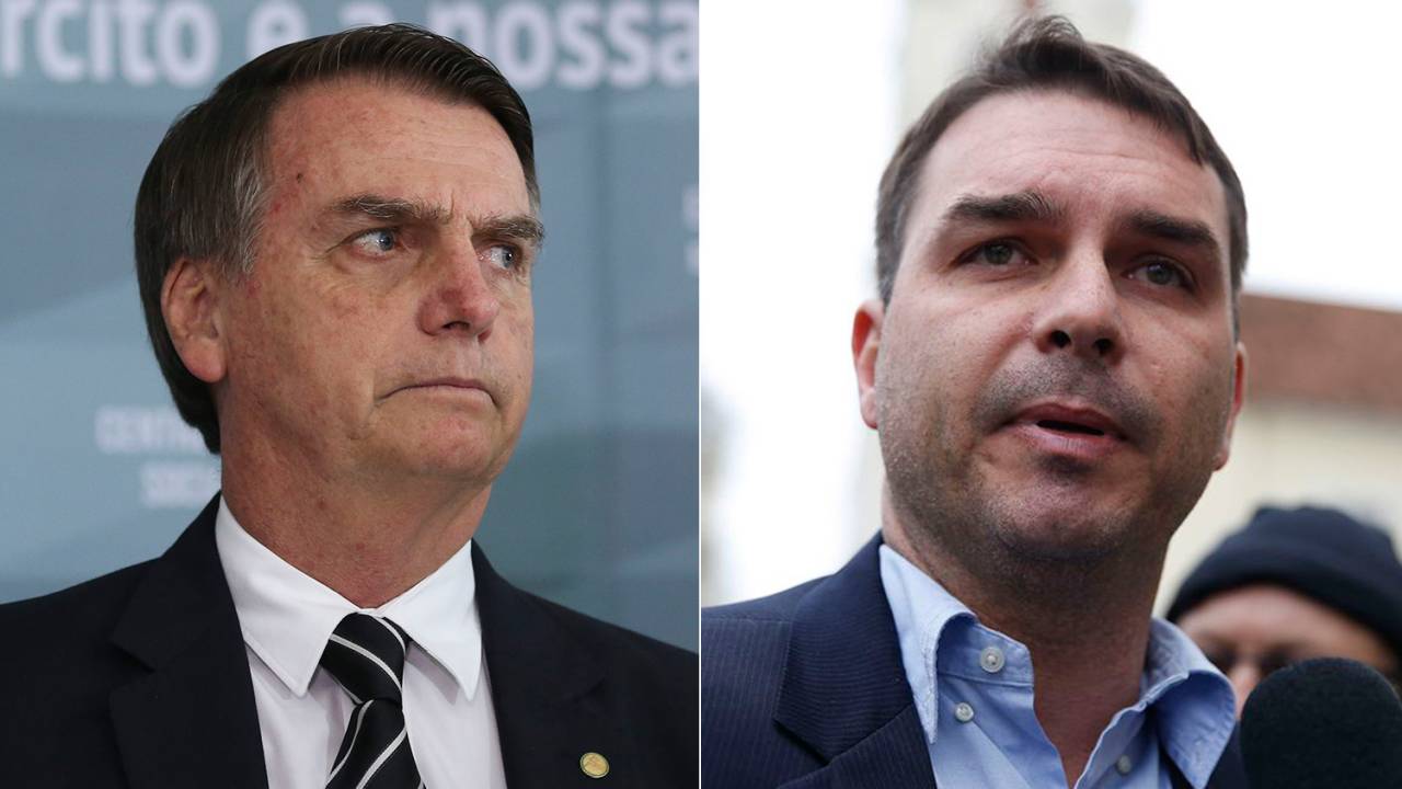 Jair Bolsonaro e Flávio Bolsonaro