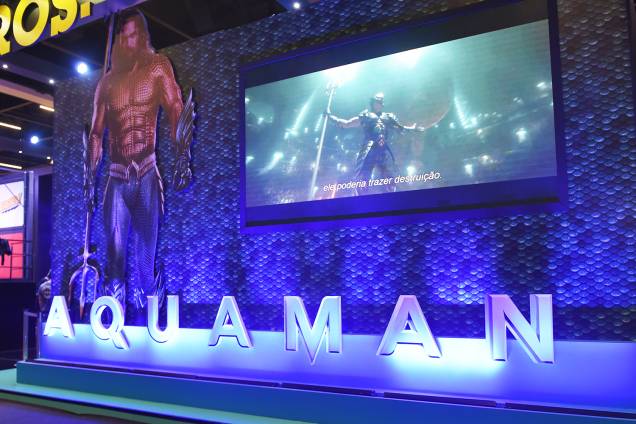 Visitantes podem interagir com o filme 'Aquaman', no estande da Warner durante a Comic Con Experience - 04/12/2018 Visitantes podem interagir com o filme 'Aquaman', no estande da Warner durante a Comic Con Experience - 04/12/2018