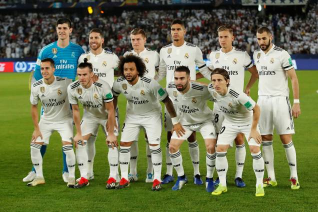 Jogadores do Real Madrid posam para foto antes da final do Mundial de Clubes da FIFA contra o Al Ain - 22/12/2018 Jogadores do Real Madrid posam para foto antes da final do Mundial de Clubes da FIFA contra o Al Ain - 22/12/2018