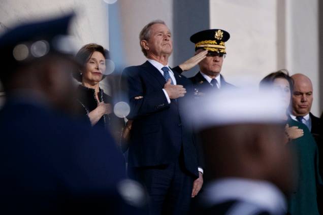 O ex-presidente George W.Bush participa do funeral de seu pai, George H. W. Bush, realizado na rotunda do Capitólio dos Estados Unidos, em Washington - 03/12/2018 O ex-presidente George W.Bush participa do funeral de seu pai, George H. W. Bush, realizado na rotunda do Capitólio dos Estados Unidos, em Washington - 03/12/2018