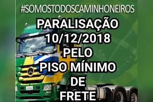 Caminhoneiros anunciam paralisação para o dia 10 de dezembro