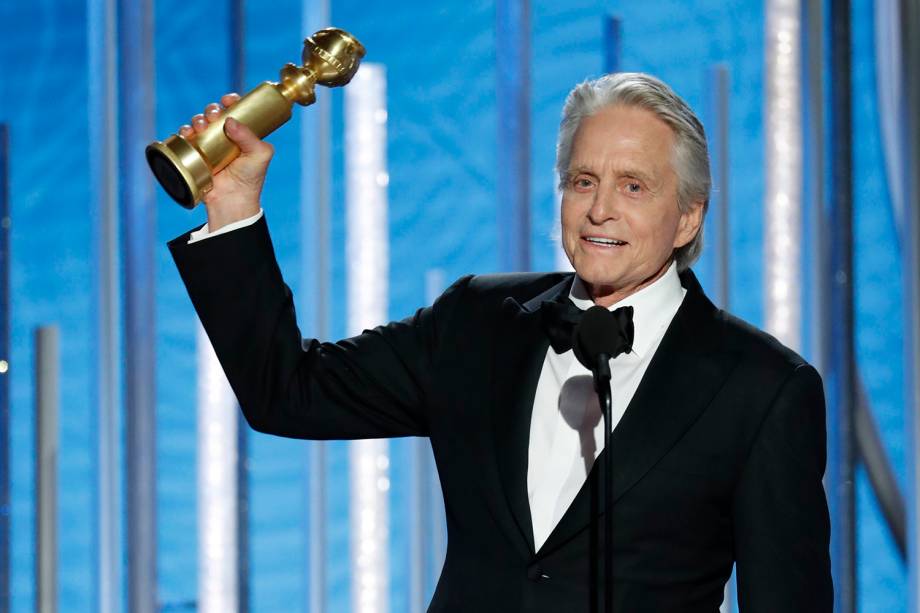 Michael Douglas ganha prêmio de melhor ator em série de comédia, durante a cerimônia de premiação do Globo de Ouro - 06/01/2019