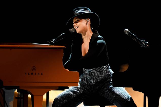 A cantora Alicia Keys se apresenta durante cerimônia de premiação do Grammy, em Los Angeles - 10/02/2019 A cantora Alicia Keys se apresenta durante cerimônia de premiação do Grammy, em Los Angeles - 10/02/2019
