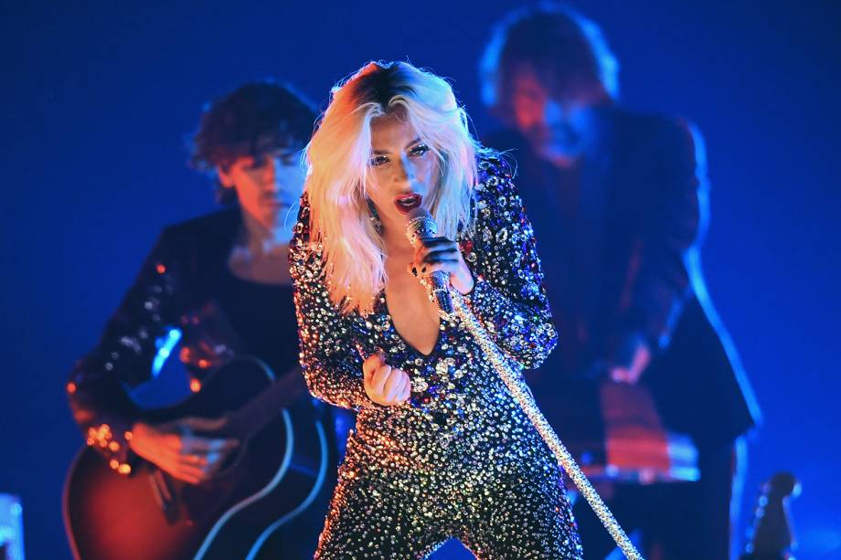 A cantora Lady Gaga se apresenta durante cerimônia de premiação do Grammy, em Los Angeles - 10/02/2019