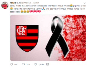 Jogador Felipe escapa do incêndio que matou jogadores da base do Flamengo no CT Ninho do Urubu