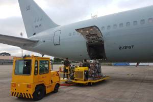 Avião da FAB que leva as doações para a Venezuela Avião da FAB que leva as doações para a Venezuela