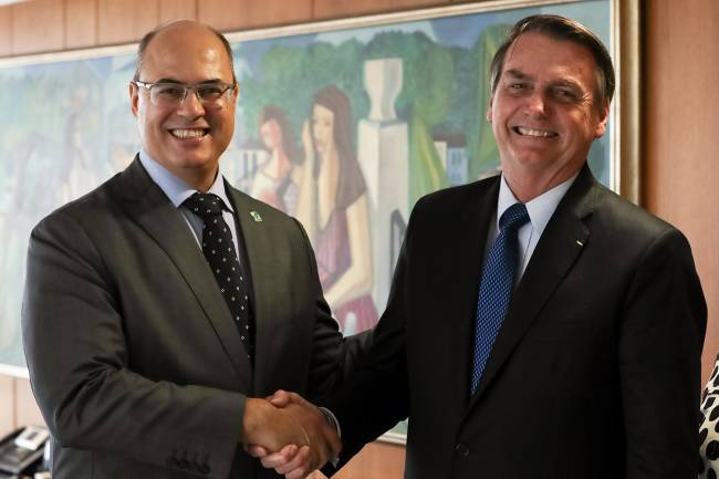 Jair Bolsonaro e Wilson Witzel, ex-governador do Rio, no tempo em que eram amigos —