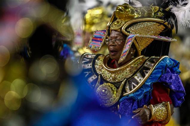 Componente da escola de samba Vai-Vai, durante desfile no Sambódromo do Anhembi, em São Paulo (SP) - 03/03/2019 Componente da escola de samba Vai-Vai, durante desfile no Sambódromo do Anhembi, em São Paulo (SP) - 03/03/2019