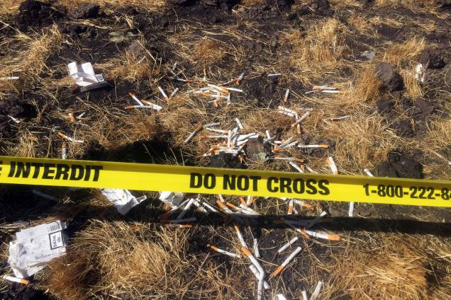 Cigarros são vistos no local da queda do avião da Ethiopian Airlines, perto da cidade de Bishoftu, sudeste de Addis Adeba, Etiópia - 10/03/2019 Cigarros são vistos no local da queda do avião da Ethiopian Airlines, perto da cidade de Bishoftu, sudeste de Addis Adeba, Etiópia - 10/03/2019