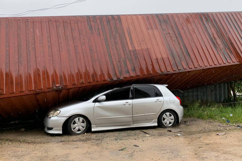 Destruição provocada pela passagem do ciclone Idai na cidade da Beira, Moçambique - 17/03/2019