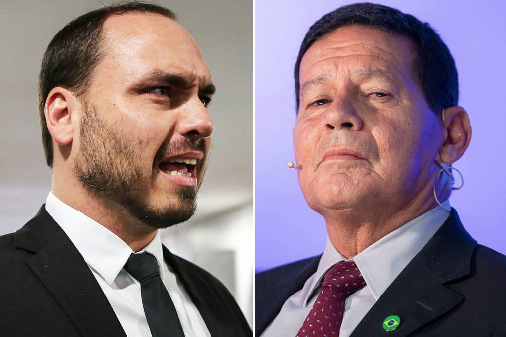 Carlos mantém ataques a Mourão após pedido de Bolsonaro por armísticio