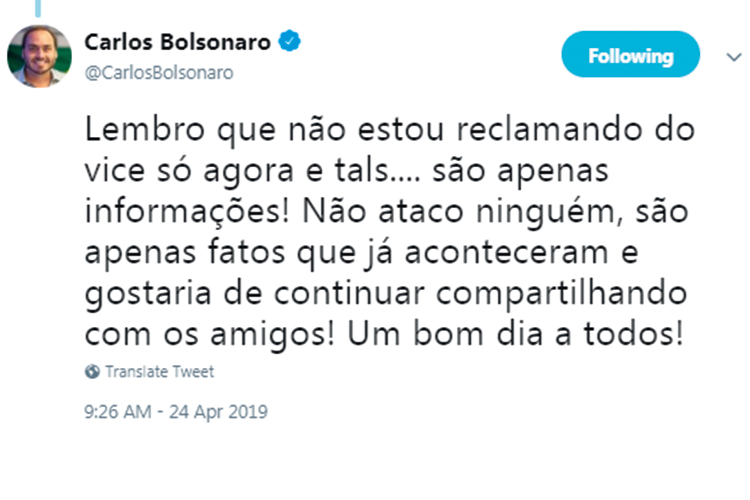 Tweets Carlos Bolsonaro Tweets Carlos Bolsonaro