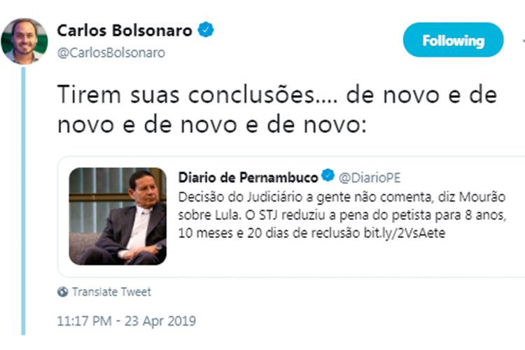 Tweets Carlos Bolsonaro Tweets Carlos Bolsonaro