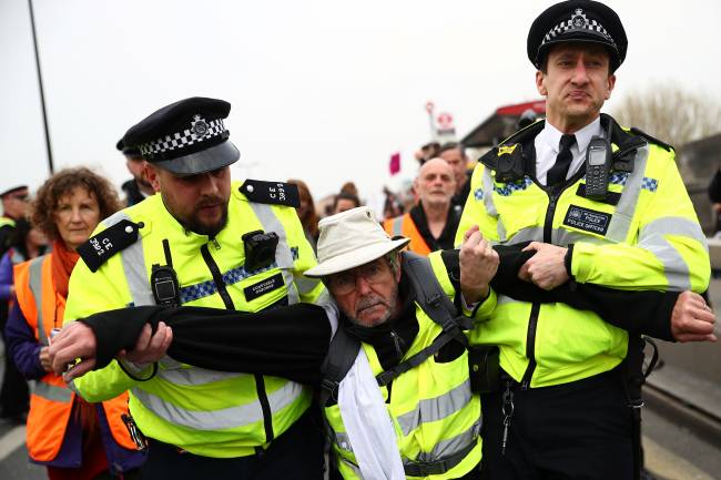 Protesto de ambientalistas em Londres