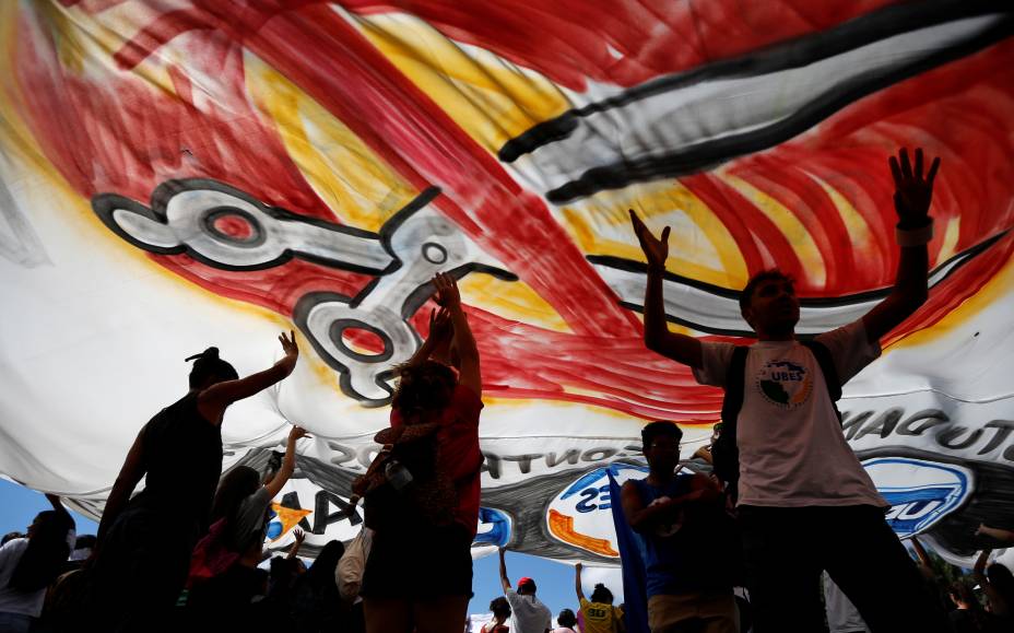 Protesto contra contingenciamento de verbas pelo MEC em Brasília - 15/05/2019