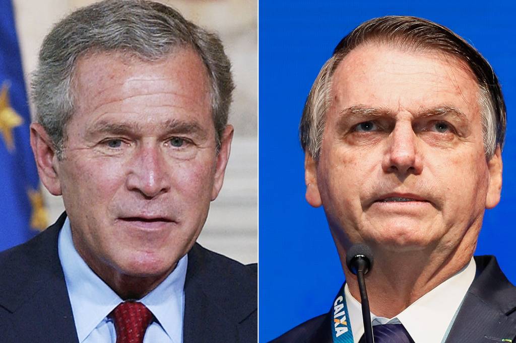 George Bush é surpreendido com visita inesperada de Bolsonaro