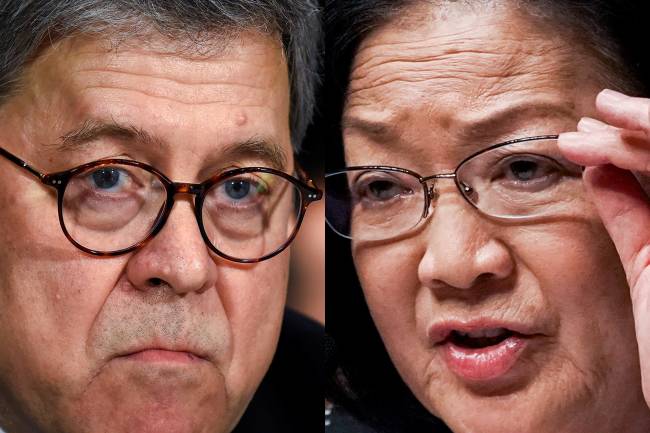 William Barr e Mazie Hirono