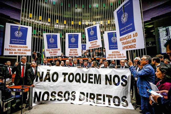 Votação da reforma trabalhista no plenário da Câmara