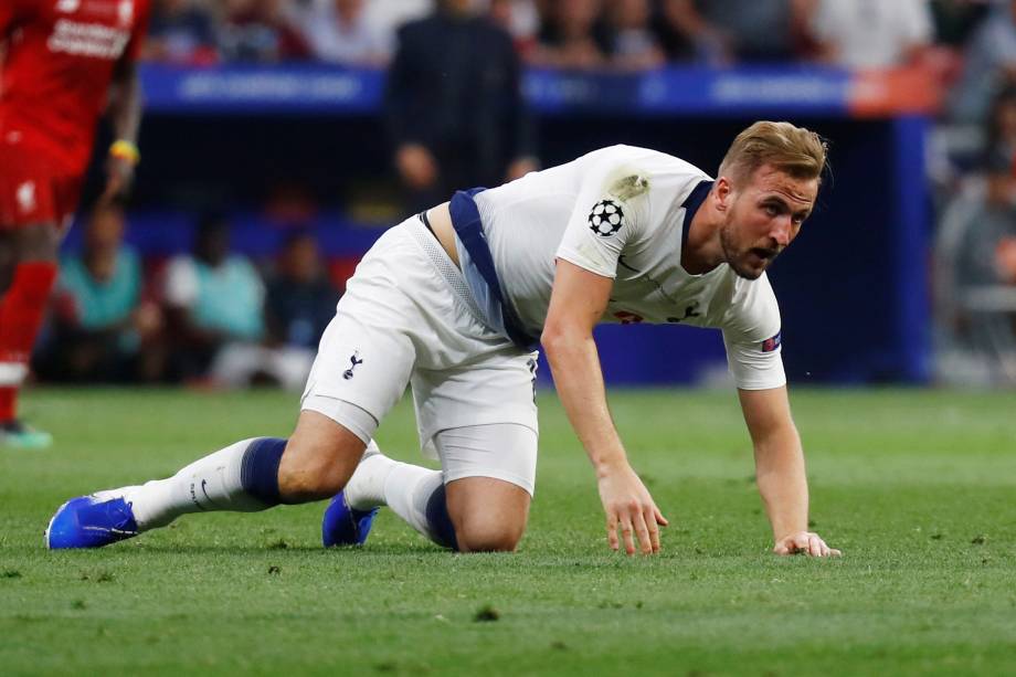 Jogador Harry Kane, durante o jogo entre Tottenham e Liverpool, válido pela final da Champions League - 01/06/2109