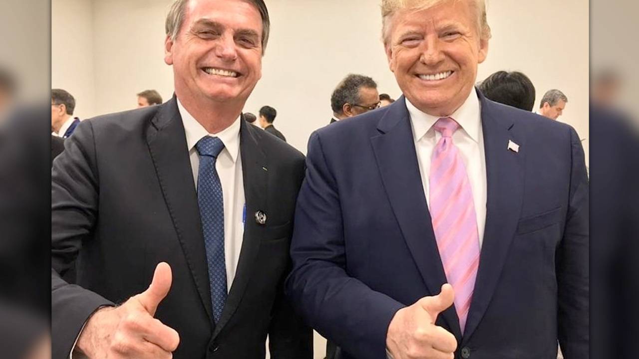 Jair Bolsonaro e Donald Trump na Cúpula do G20, em Osaka