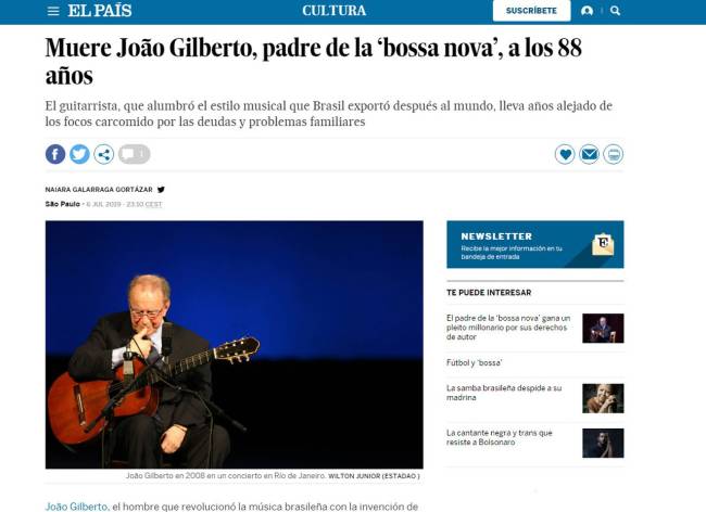 El País João Gilberto