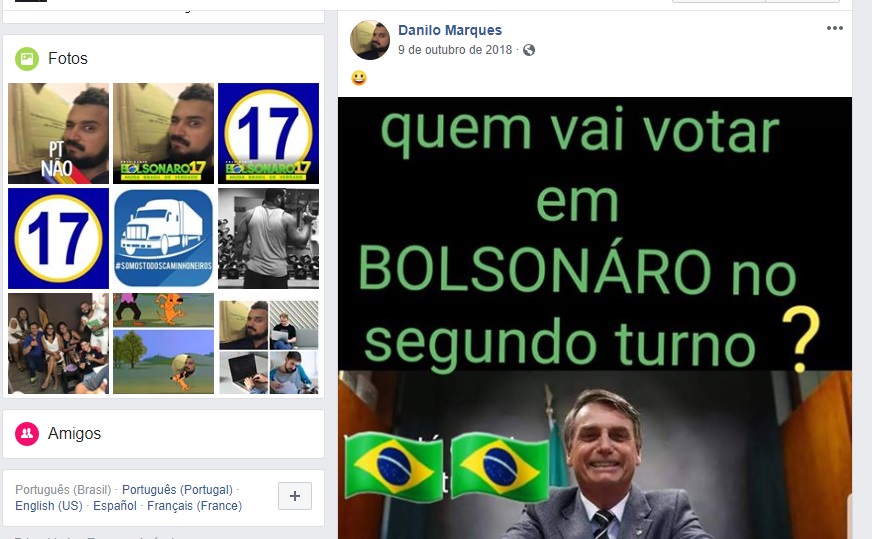Danilo postagem Facebook Moro Danilo postagem Facebook Moro