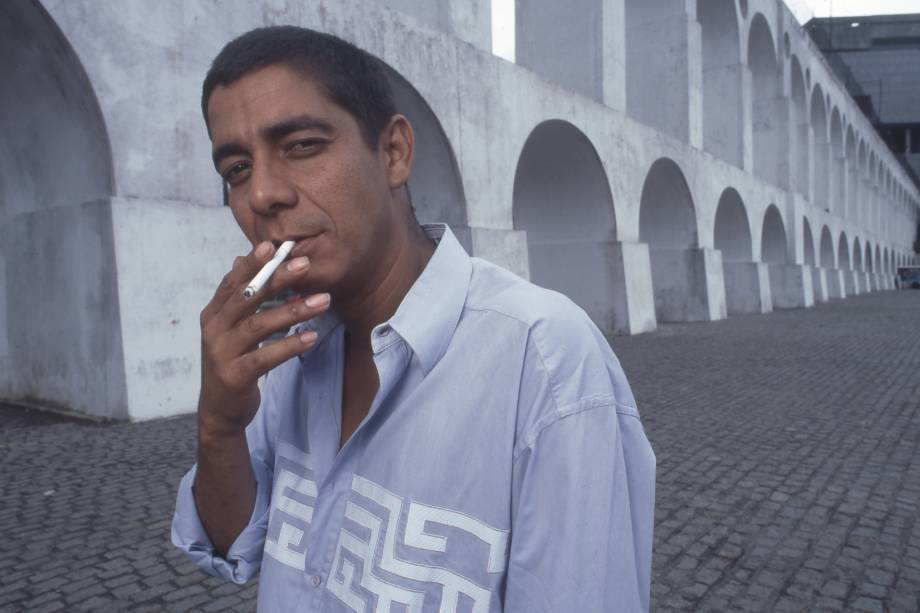 Zeca Pagodinho, nos Arcos da Lapa, em 1996.