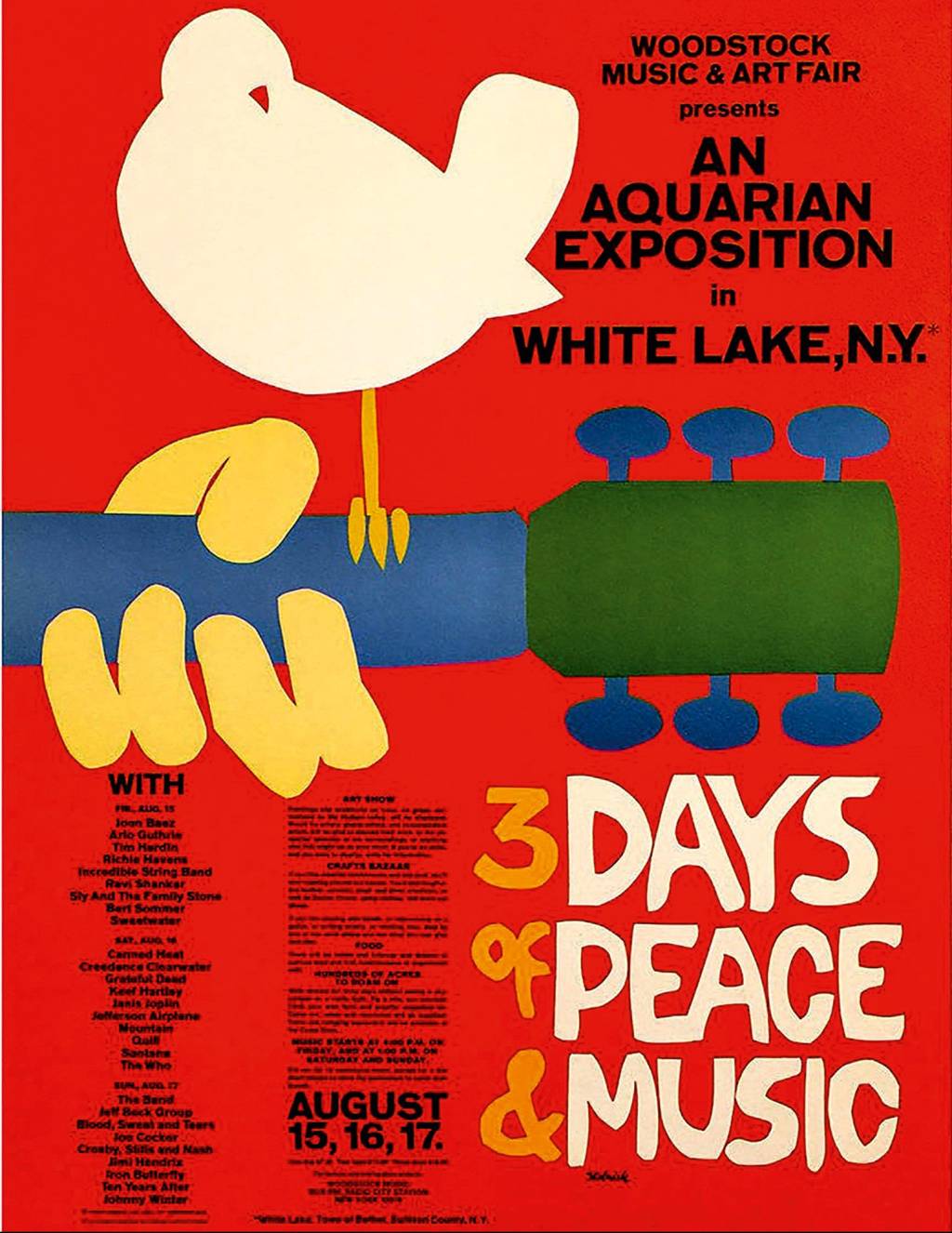 Pôster oficial de Woodstock Pôster oficial de Woodstock