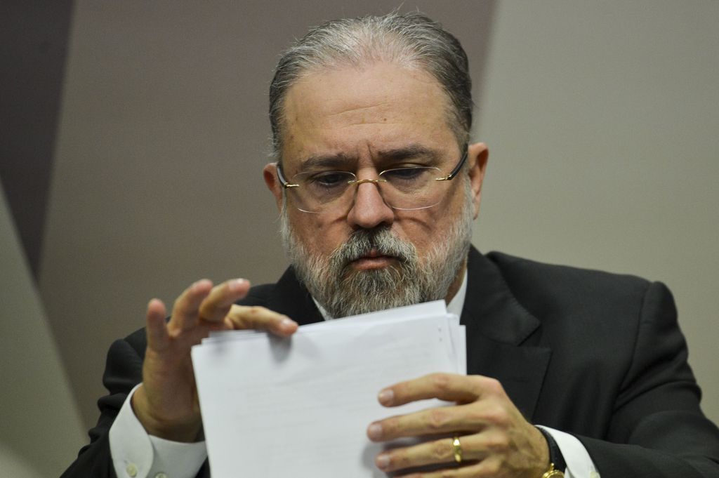 Antônio Augusto Brandão de Aras, indicado para o cargo de procurador-geral da República, durante sabatina na Comissão de Constituição e Justiça (CCJ) do Senado
