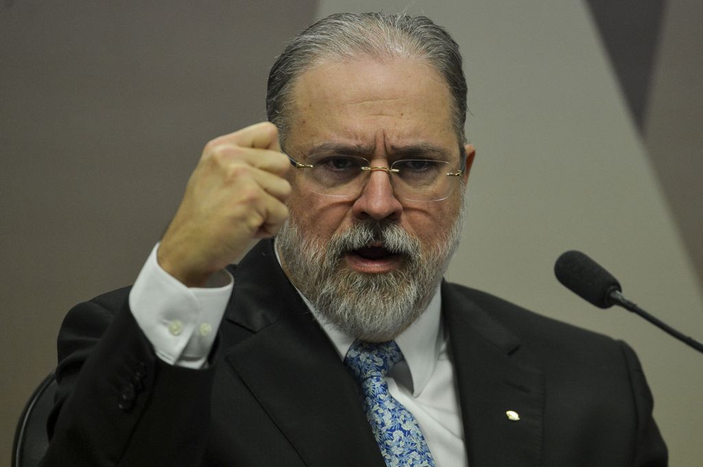 Antônio Augusto Brandão de Aras, indicado para o cargo de procurador-geral da República, durante sabatina na Comissão de Constituição e Justiça (CCJ) do Senado