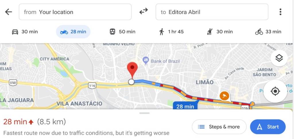 Google Maps lança navegação dedicada a motos