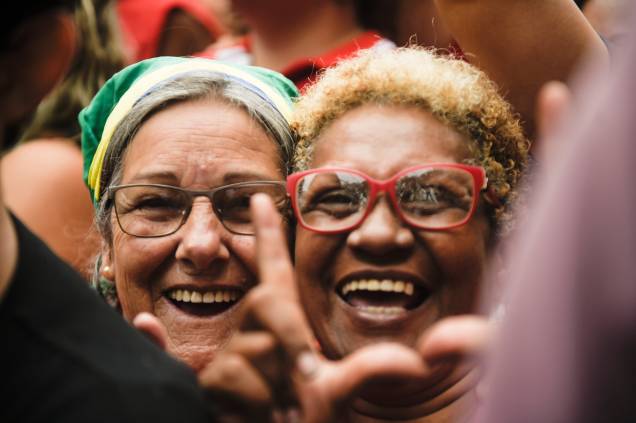 Apoiadores do ex-presidente Lula em ato em frente ao Sindicato dos Metalúrgicos, em São Bernardo do Campo-SP Apoiadores do ex-presidente Lula em ato em frente ao Sindicato dos Metalúrgicos, em São Bernardo do Campo-SP