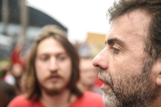 Marcelo Freixo em ato no em frente ao Sindicato dos Metalúrgicos, em São Bernardo do Campo-SP Marcelo Freixo em ato no em frente ao Sindicato dos Metalúrgicos, em São Bernardo do Campo-SP