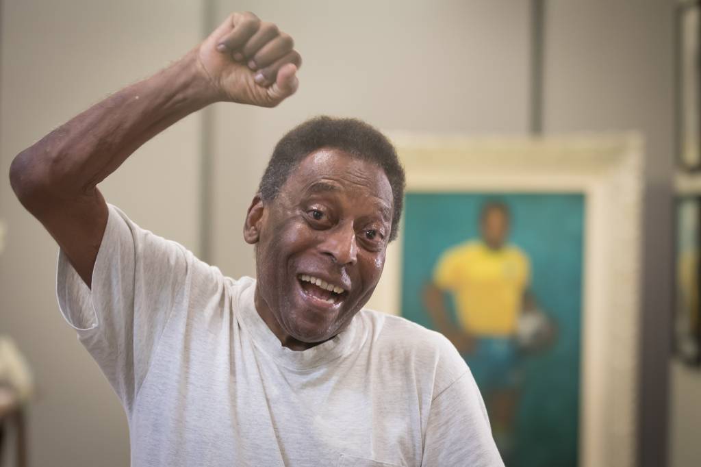 PELE-EX-JOGADOR-ANTONIO MILENA-2019-12 (76) Pelé durante entrevista no Museu Pelé -