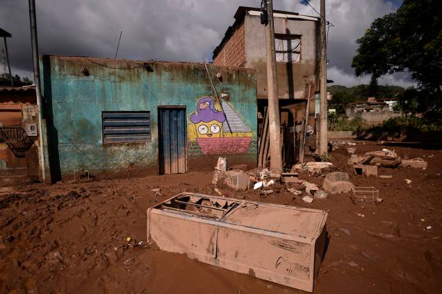 Danos causados pelas chuvas torrenciais após o transbordamento do córrego Da Prata, em Raposos, região metropolitana de Belo Horizonte, em 28 de janeiro Danos causados pelas chuvas torrenciais após o transbordamento do córrego Da Prata, em Raposos, região metropolitana de Belo Horizonte, em 28 de janeiro