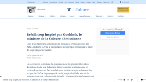 Le Figaro Roberto Alvim Nazismo Le Figaro Roberto Alvim Nazismo