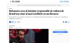 El País Roberto Alvim Nazismo El País Roberto Alvim Nazismo