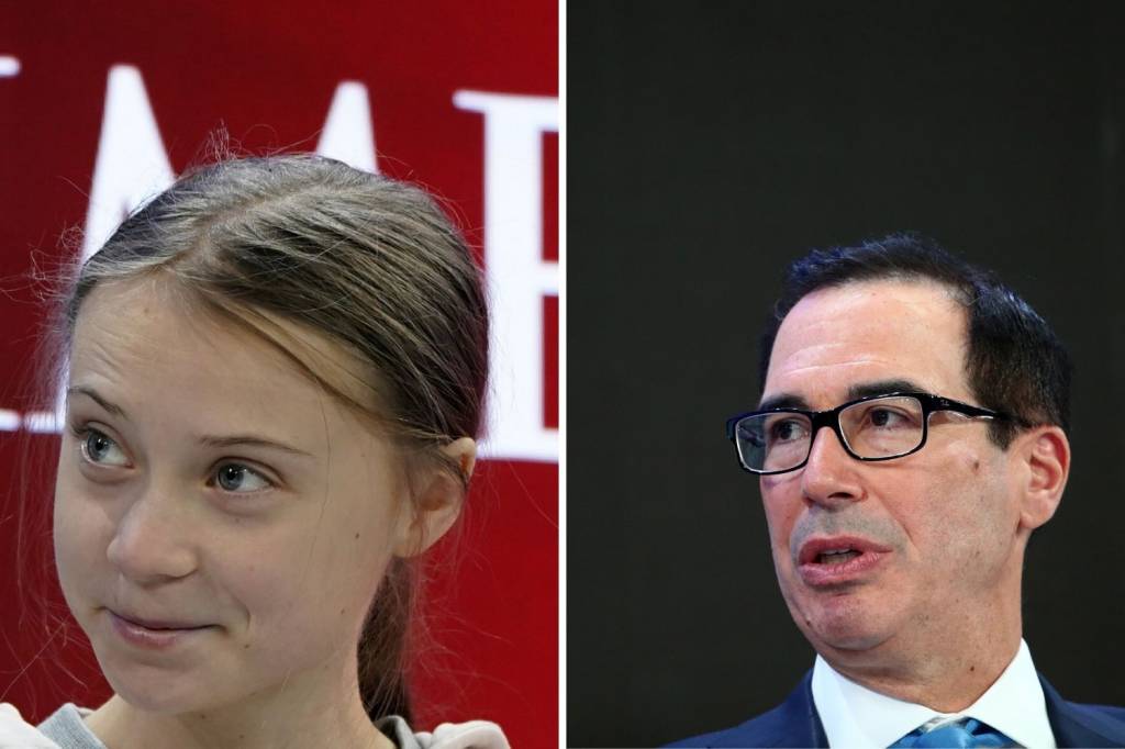 Secretário do Tesouro dos EUA critica Greta e pede que ela estude economia