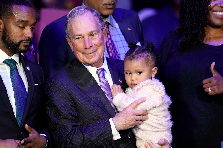 Michael Bloomberg em evento de campanha em Houston